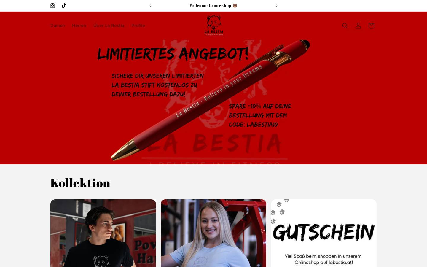 labestia.at homepage screenshot