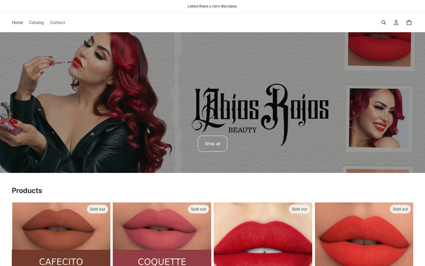 labiosrojosbeauty.com homepage screenshot