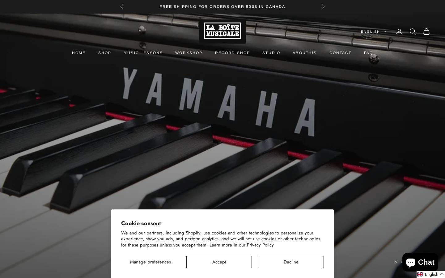 laboitemusicale.com homepage screenshot