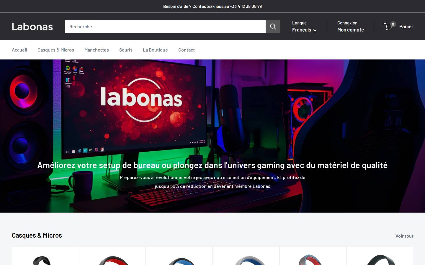 Labonas homepage screenshot