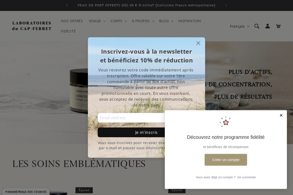 Laboratoires du Cap-Ferret homepage screenshot