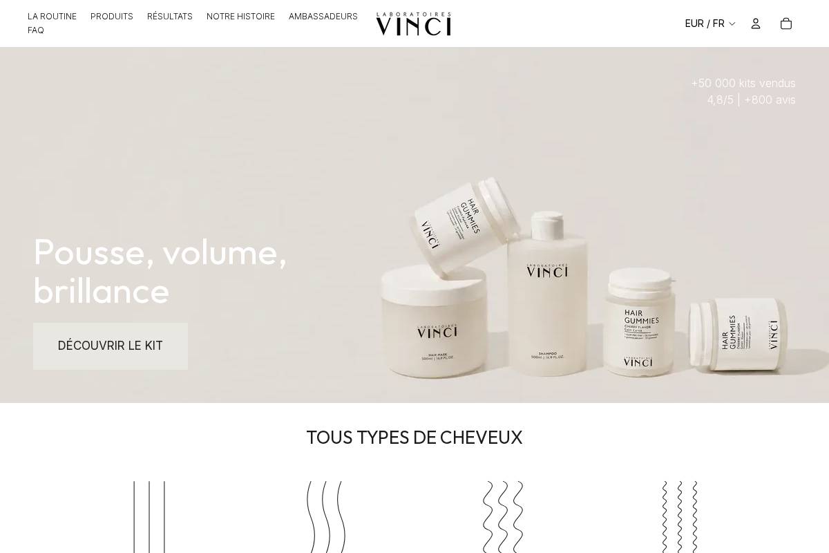 laboratoiresvinci.com homepage screenshot