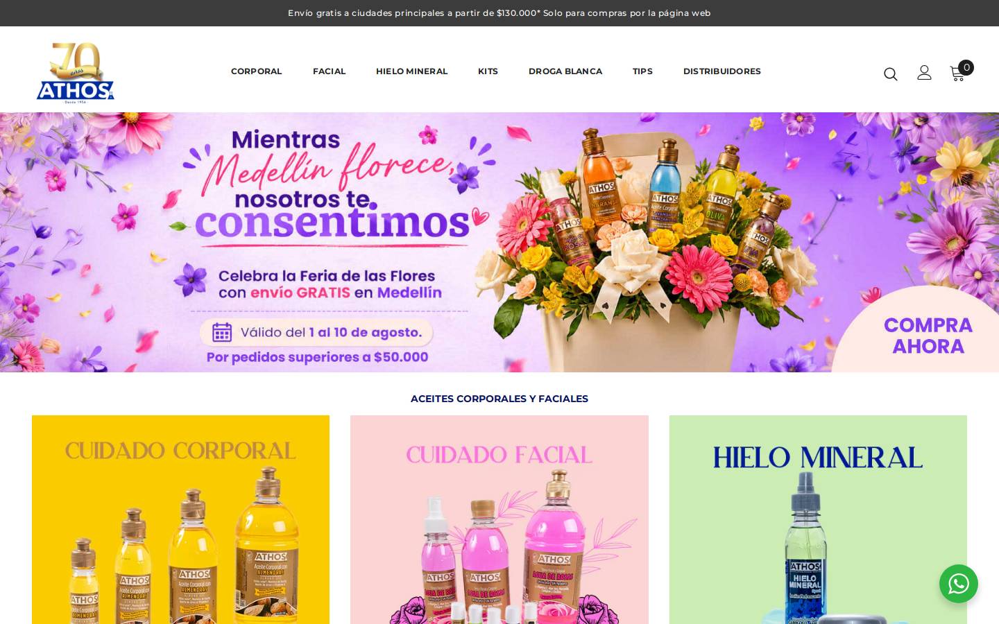 laboratoriosathos.com homepage screenshot