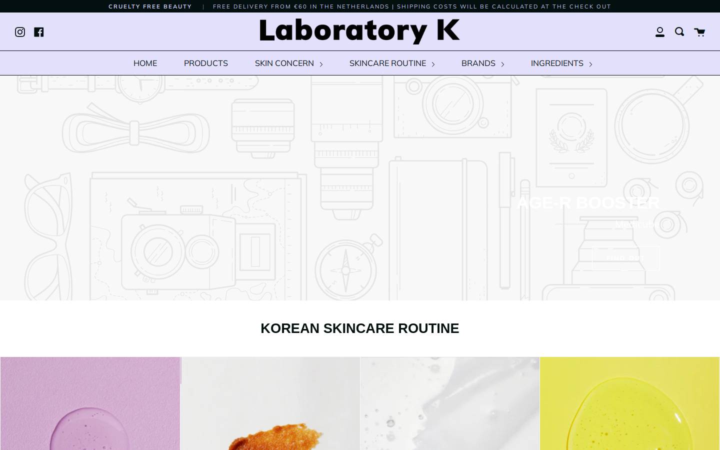 Laboratory K homepage screenshot