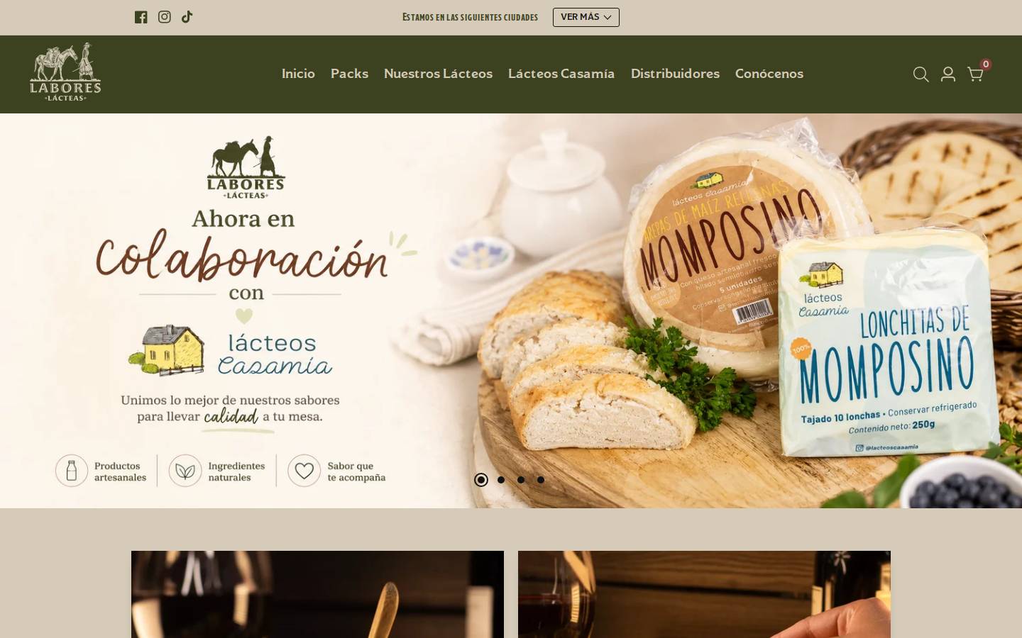 laboreslacteas.com homepage screenshot