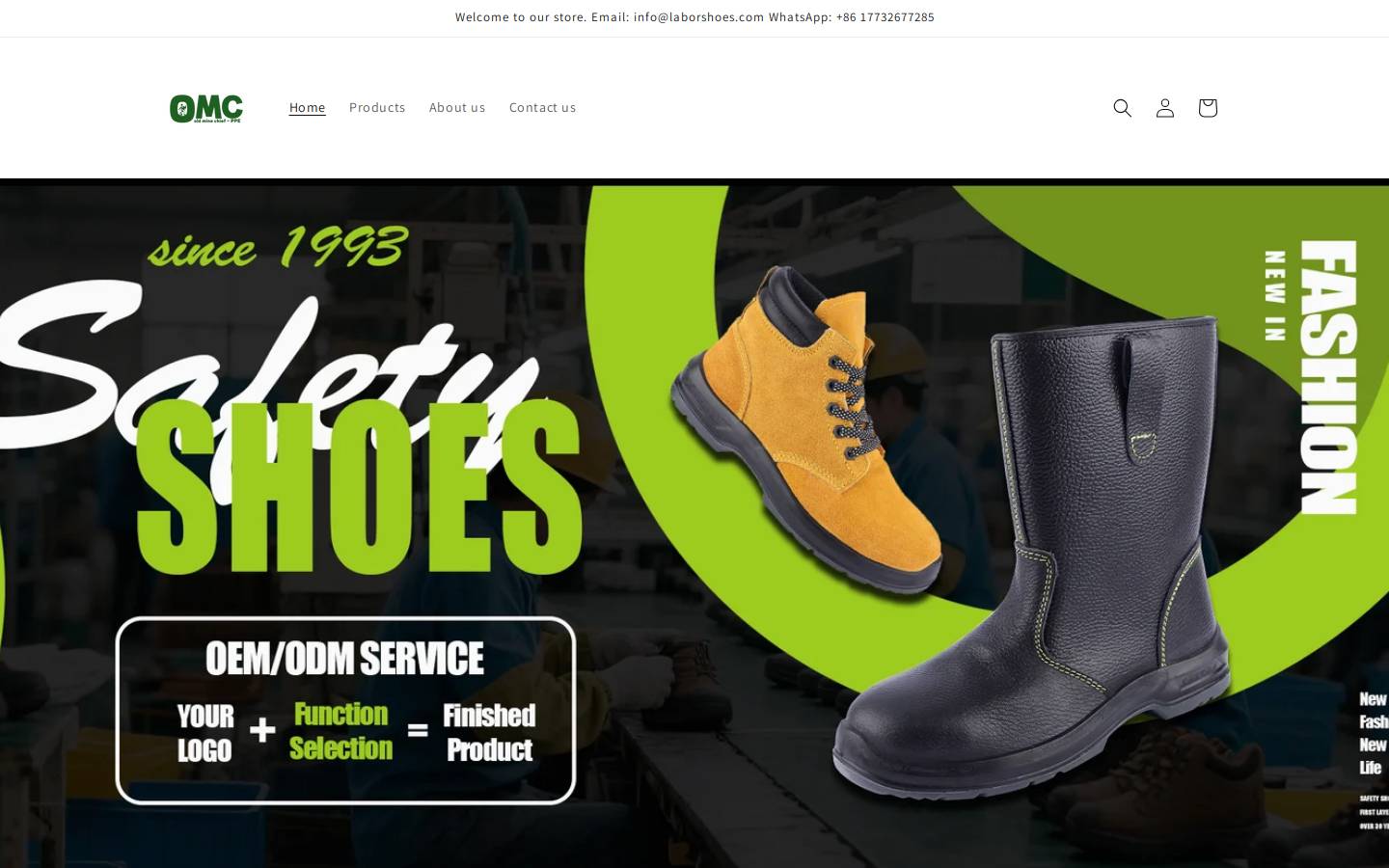 laborshoes.com homepage screenshot