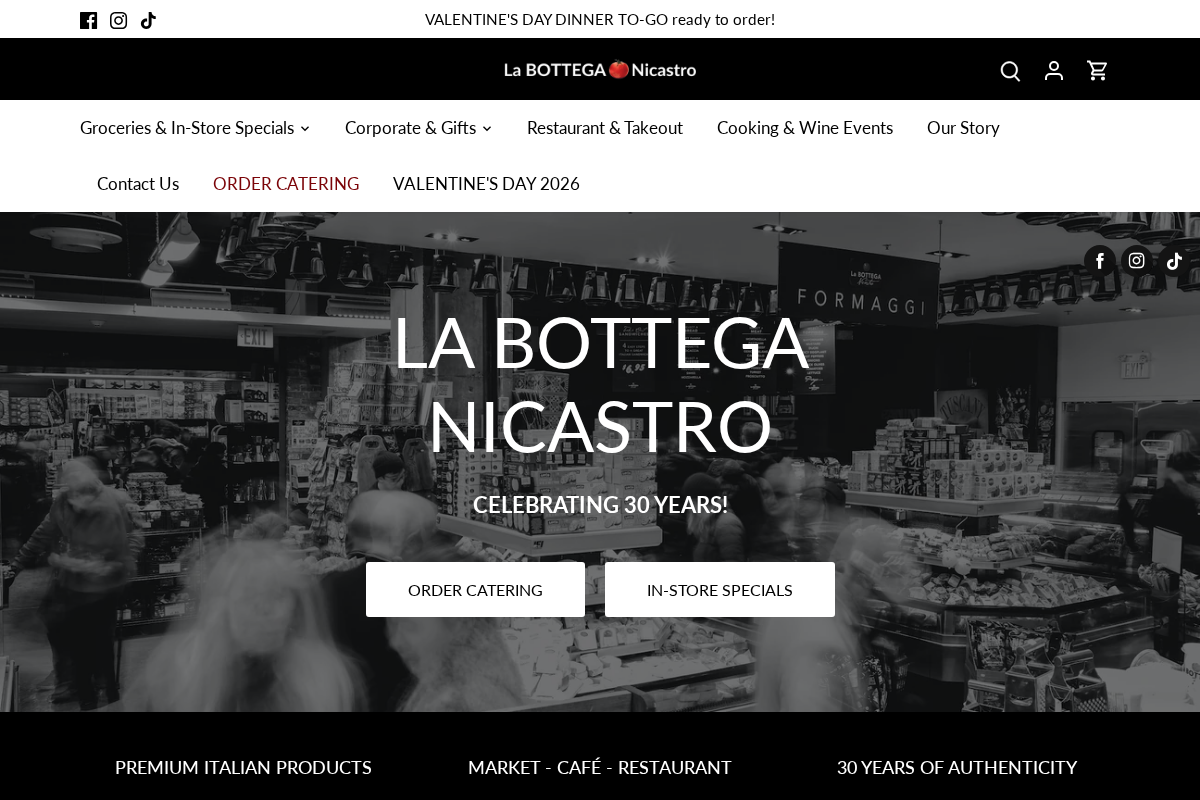 La BOTTEGA Nicastro homepage screenshot