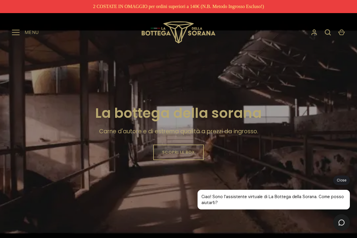 Labottegadellasorana homepage screenshot