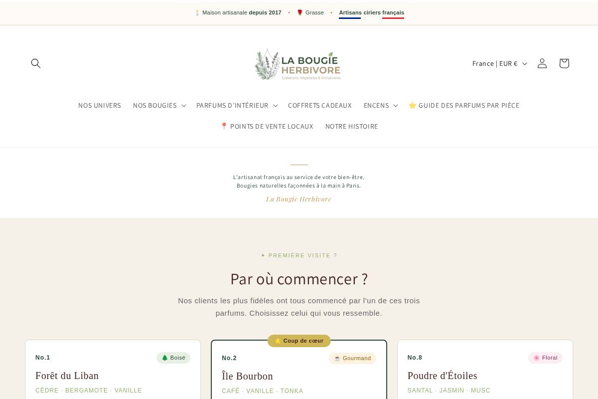 labougieherbivore.com homepage screenshot
