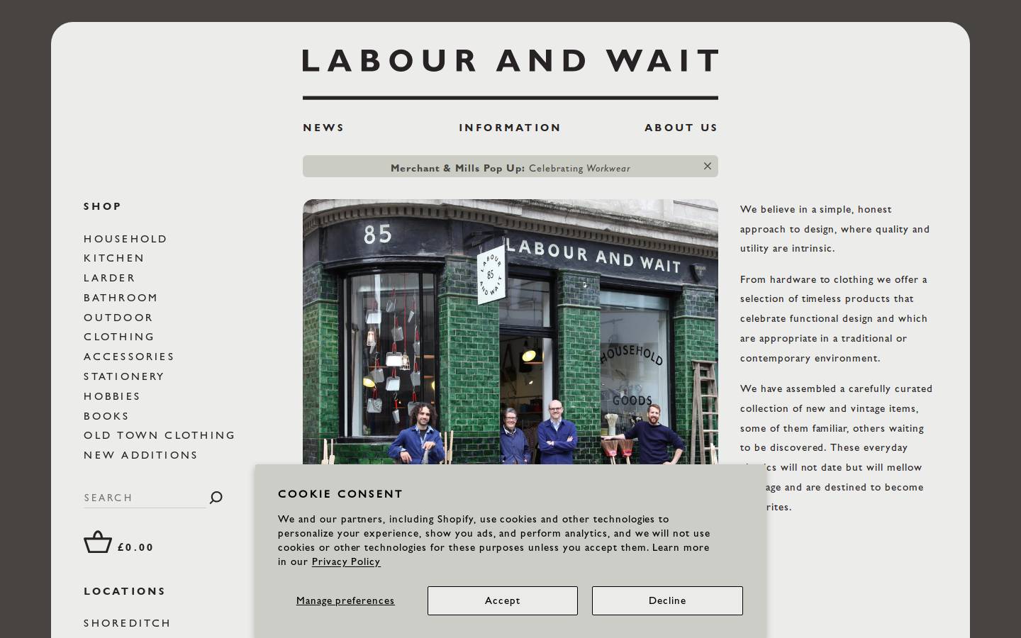 labourandwait.com homepage screenshot