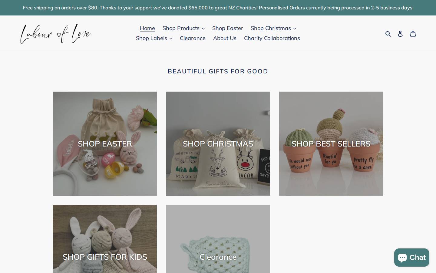 labouroflove.nz homepage screenshot