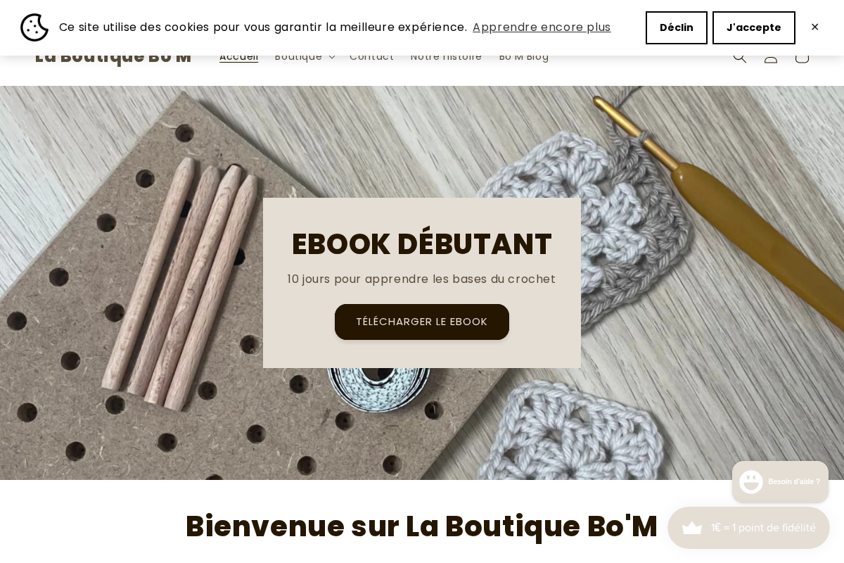 La Boutique Bo'M homepage screenshot