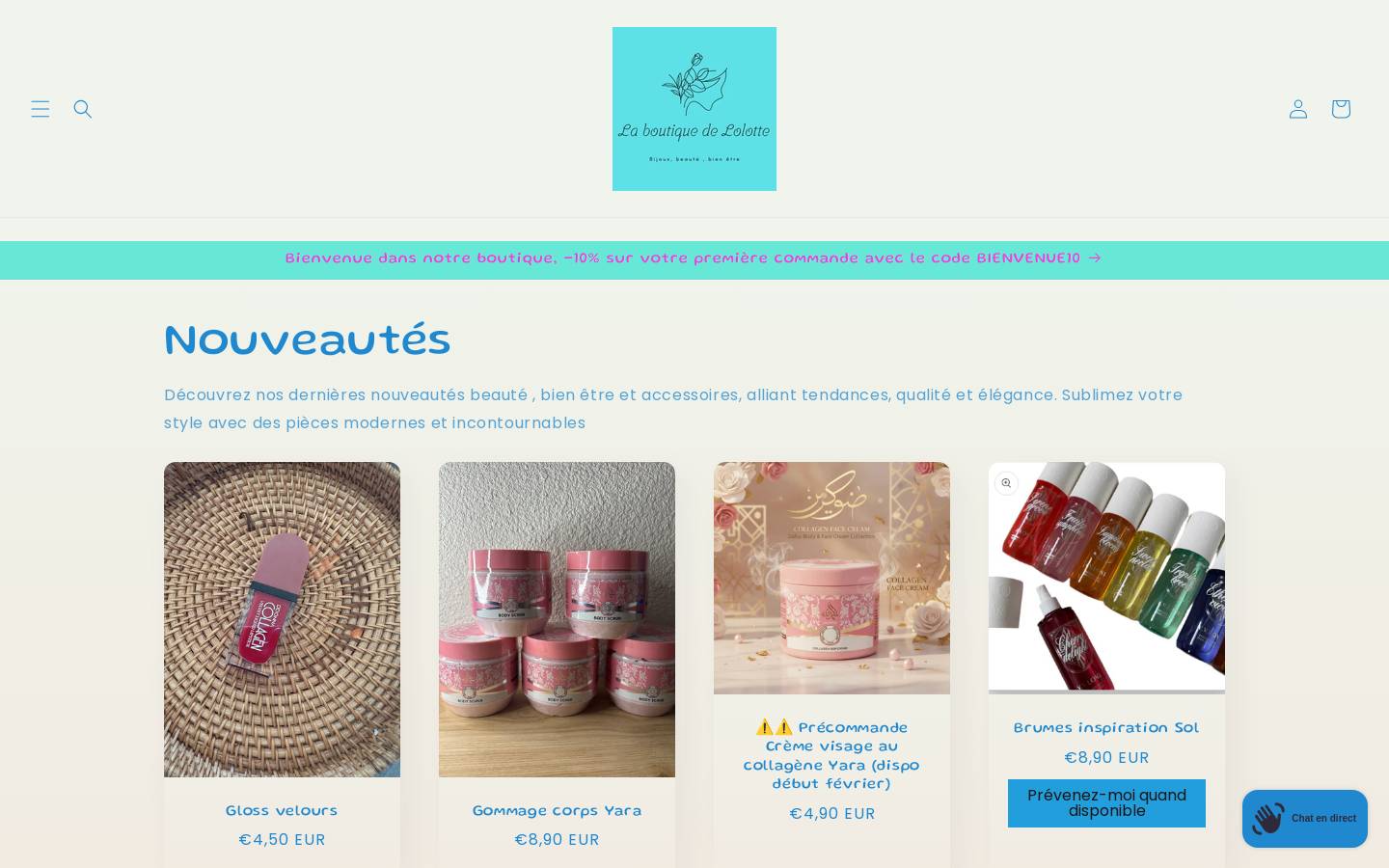 laboutiquedelolotte.fr homepage screenshot