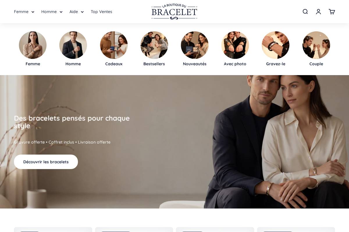 La Boutique du Bracelet homepage screenshot