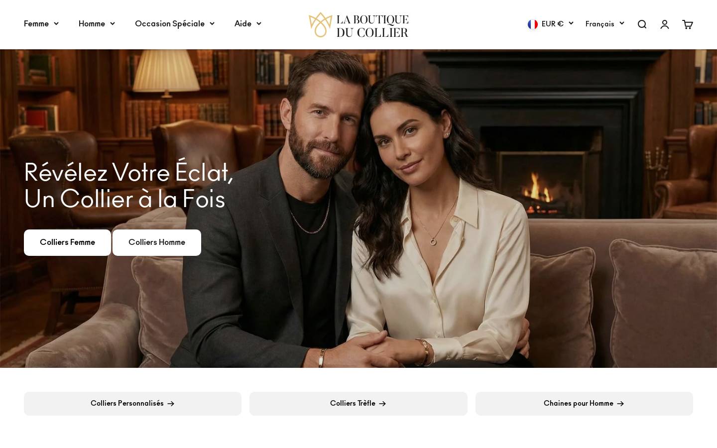 La Boutique Du Collier homepage screenshot