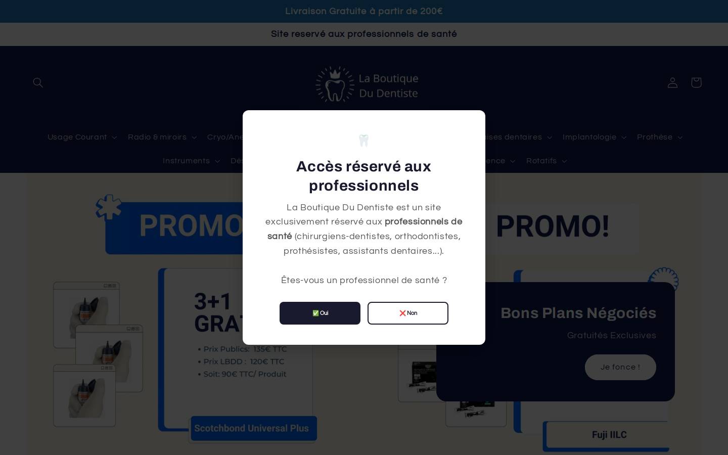laboutiquedudentiste.fr homepage screenshot