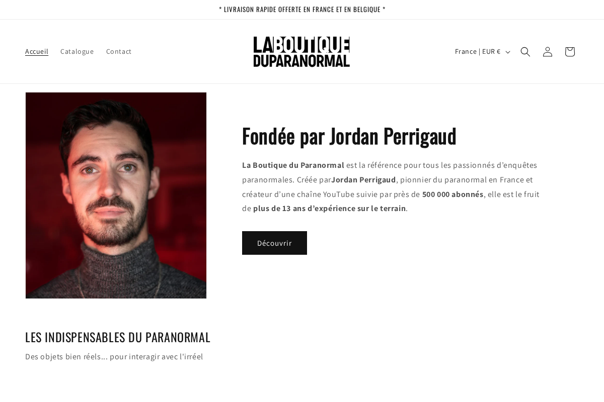 laboutiqueduparanormal.store homepage screenshot