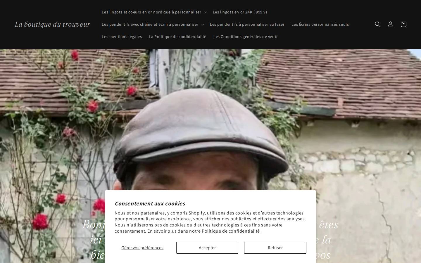 Laboutiquedutrouveur homepage screenshot