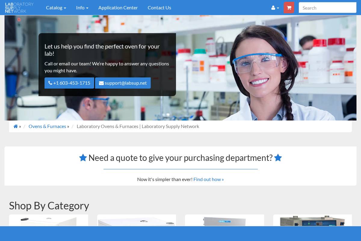 labovens.net homepage screenshot