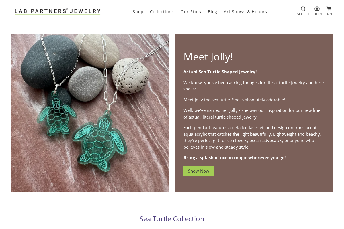 The Lab Partners Jewelry homepage screenshot