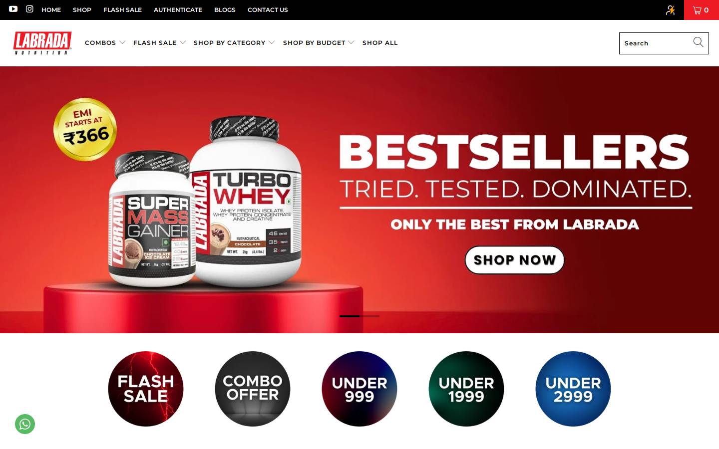 labradanutrition.in homepage screenshot