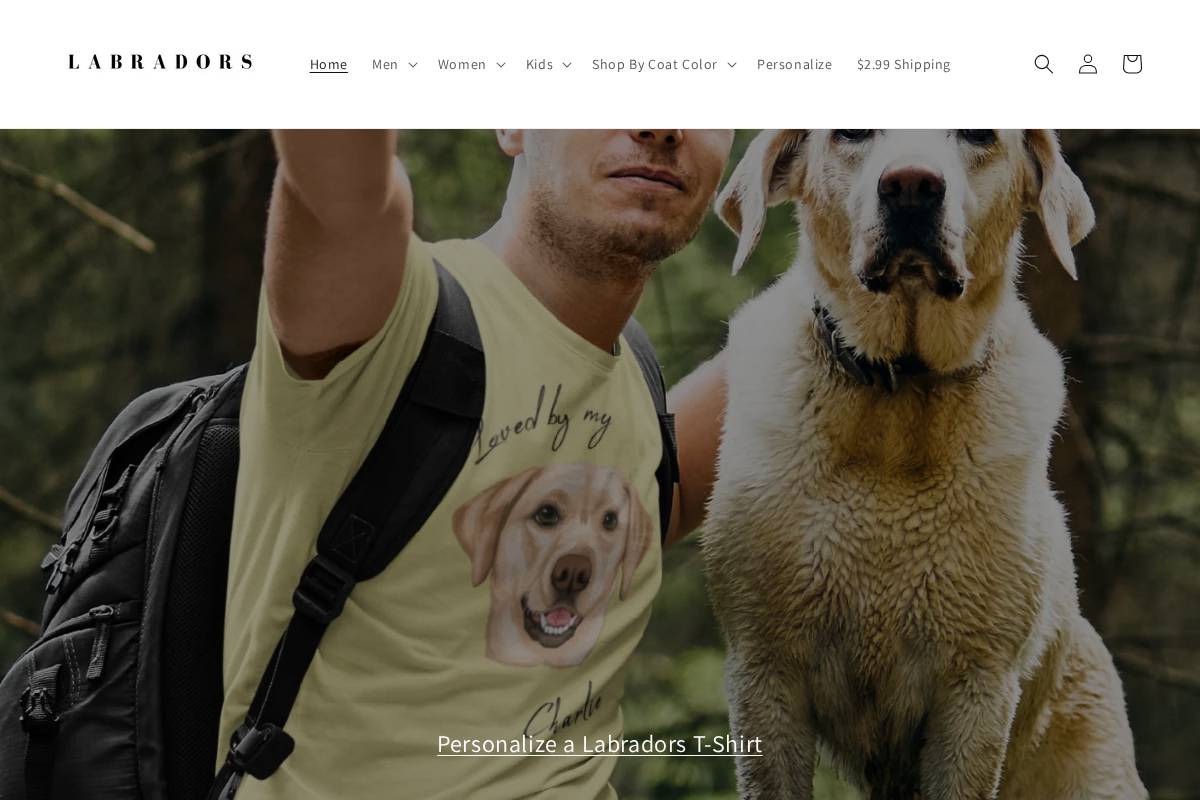 labradors.com homepage screenshot