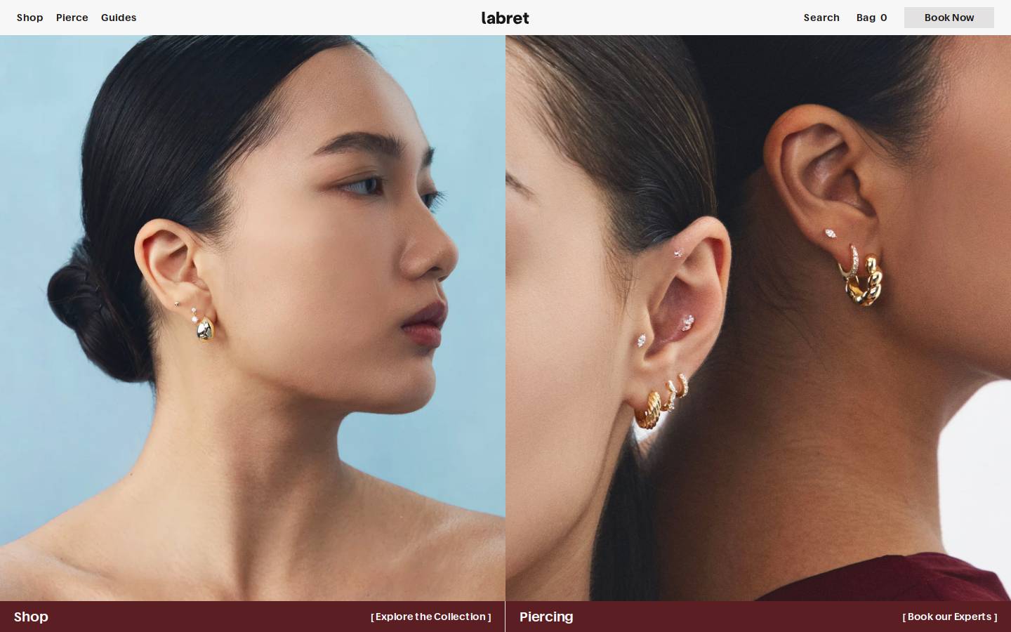 labret.co homepage screenshot