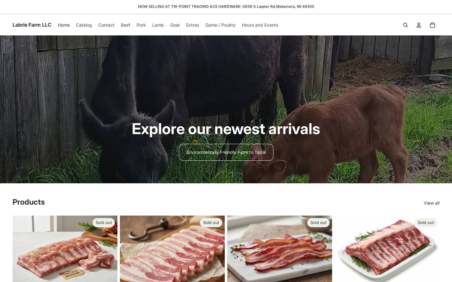 labriefarm.com homepage screenshot