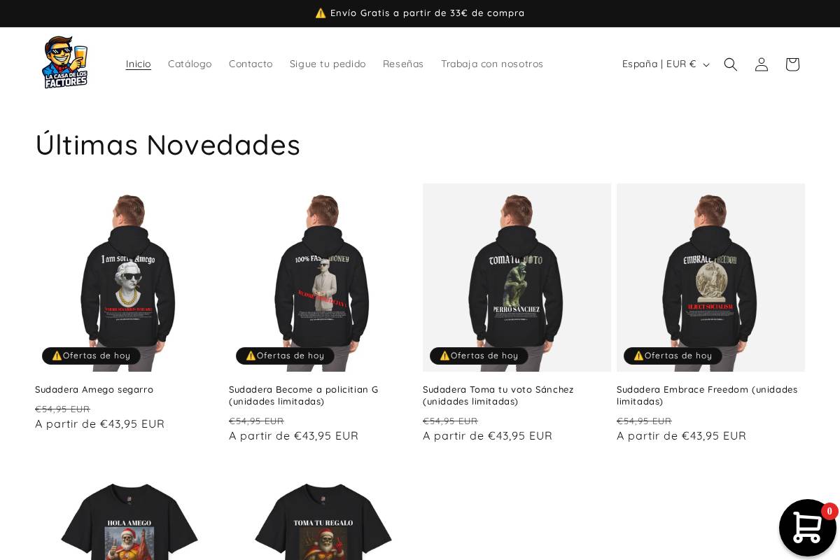 lacasadelosfactores.com homepage screenshot