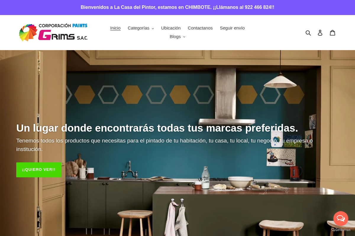 CORPORACION PAINTS GRIMS SAC homepage screenshot