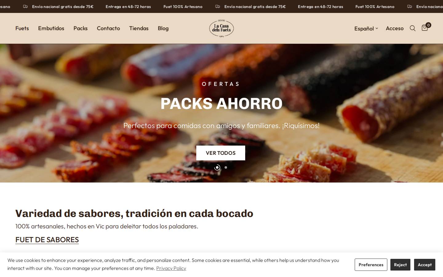lacasadelsfuets.com homepage screenshot