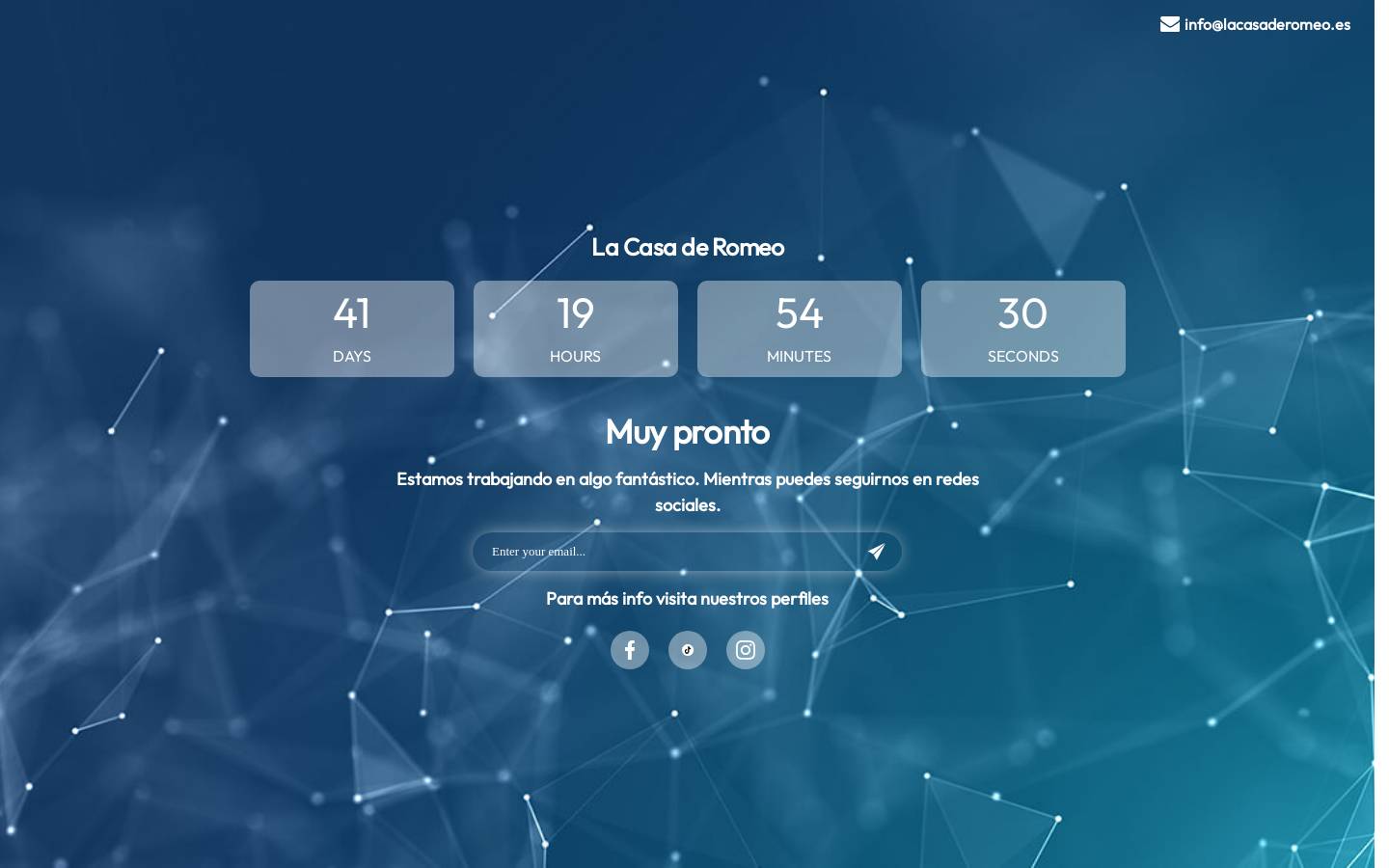 lacasaderomeo.es homepage screenshot