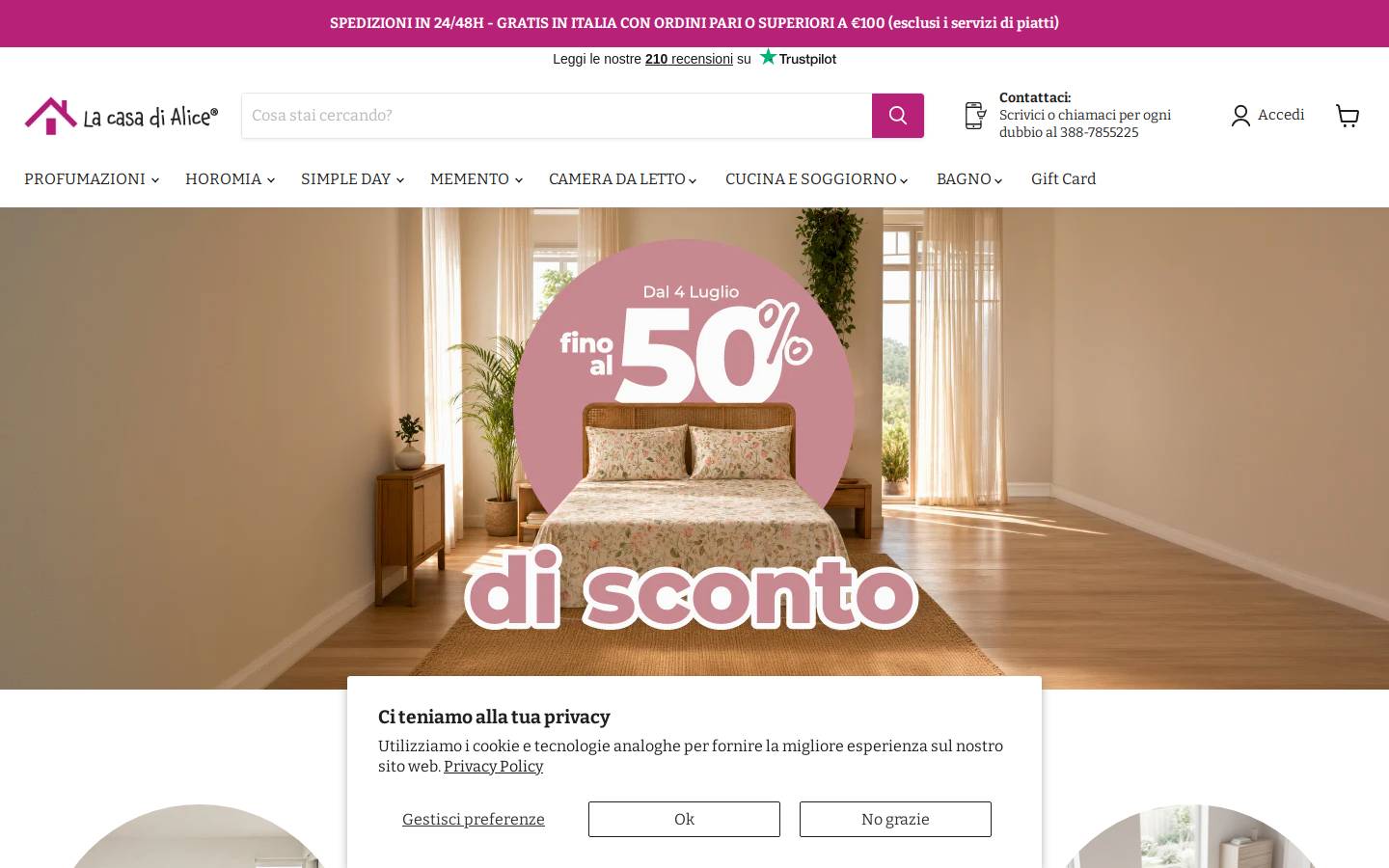 La Casa di Alice homepage screenshot
