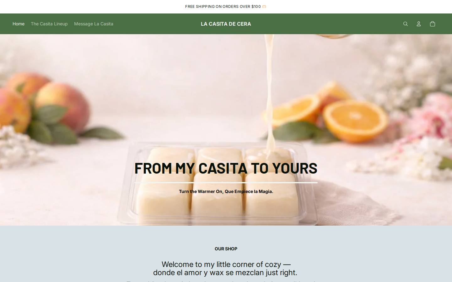 lacasitadecera.com homepage screenshot