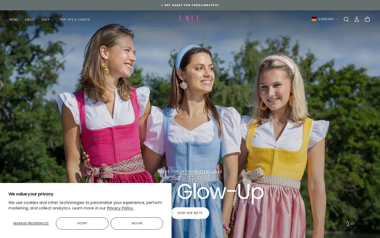 lace-belts.eu homepage screenshot
