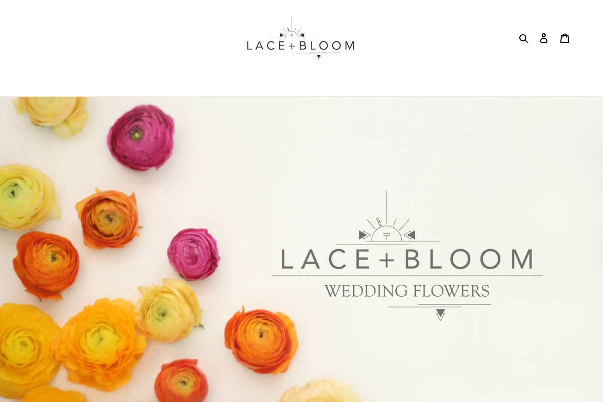 laceandbloom.com homepage screenshot