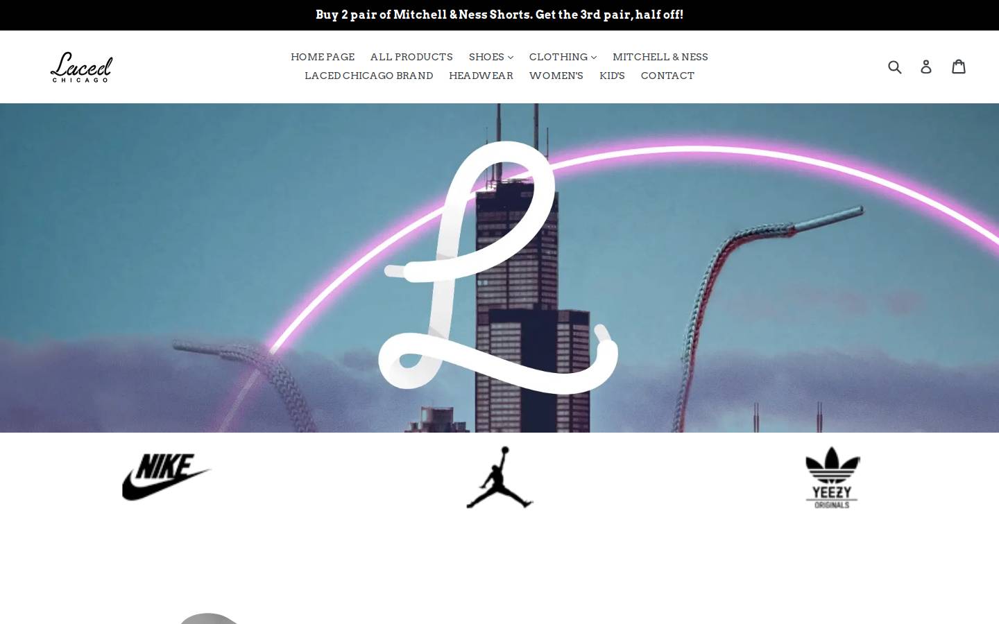 lacedchicago.com homepage screenshot