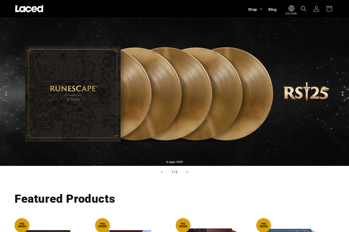 Laced Records homepage screenshot