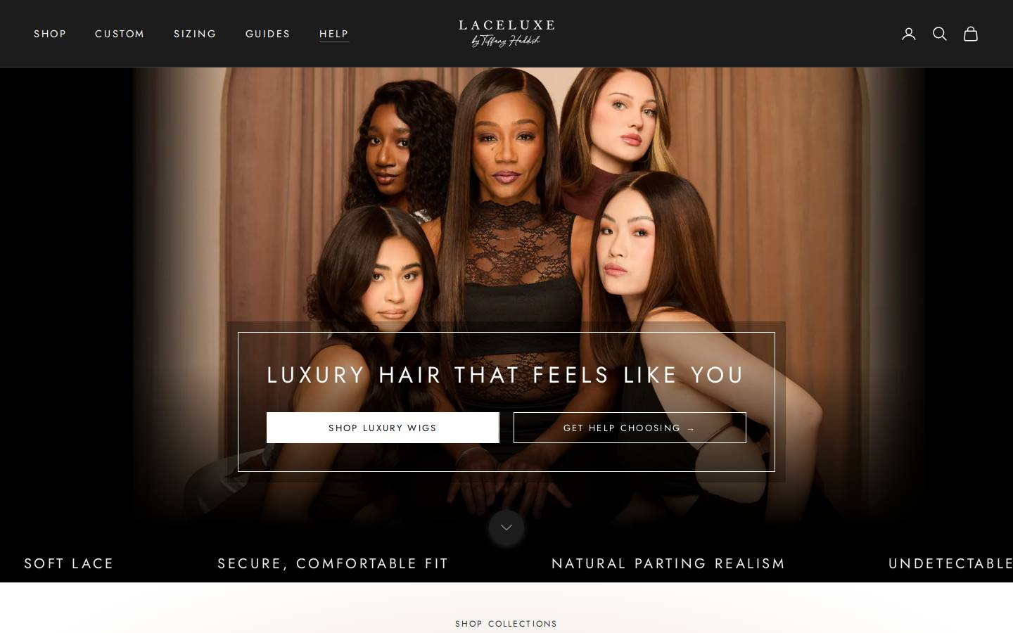 laceluxe.com homepage screenshot