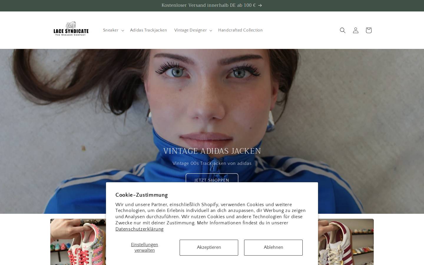 lacesyndicate.com homepage screenshot