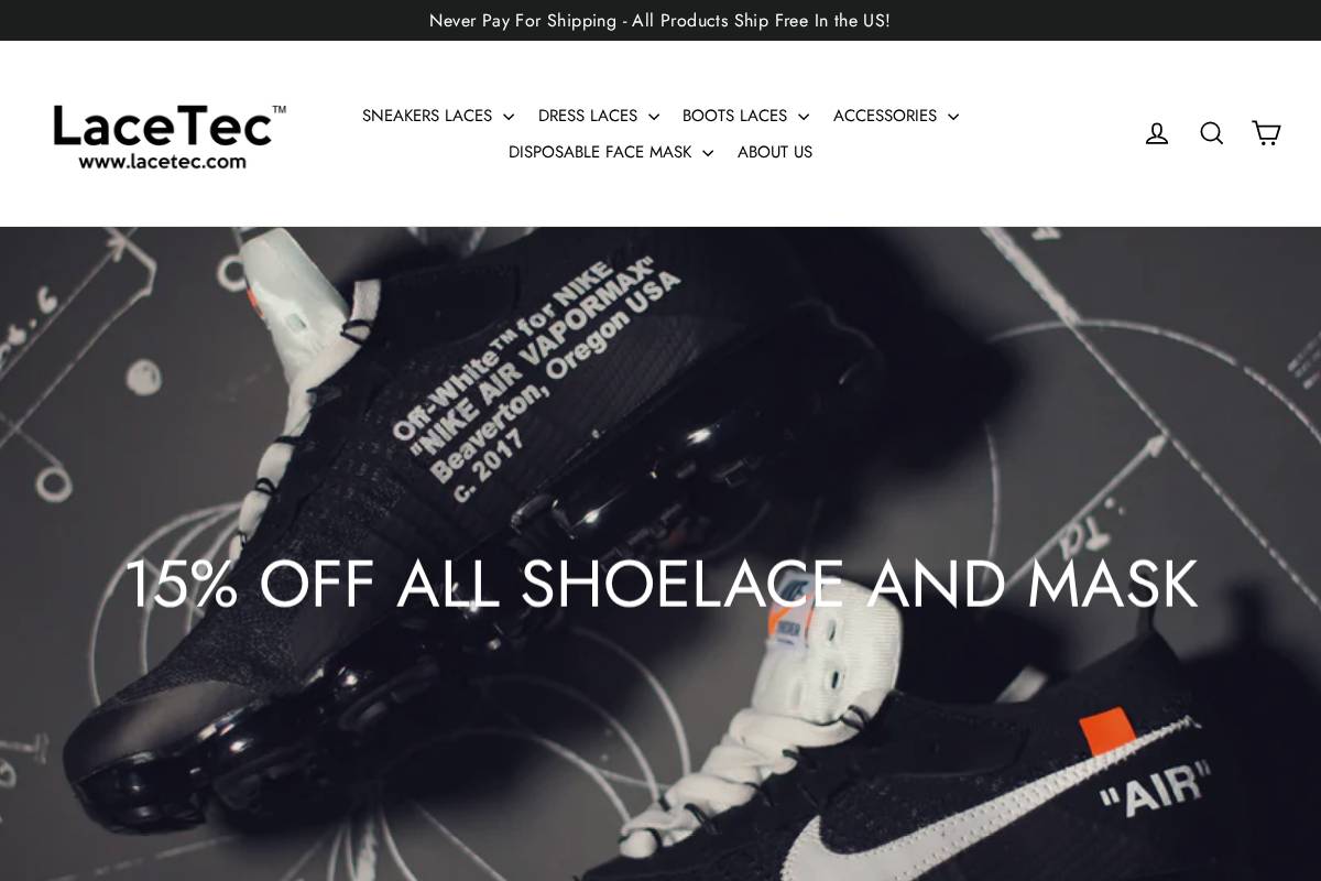 lacetec.com homepage screenshot