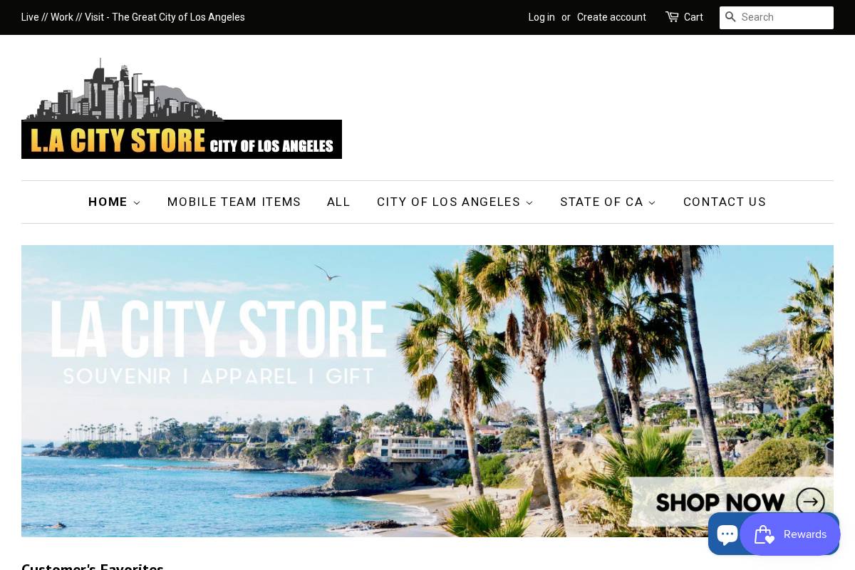 lacitystore.com homepage screenshot