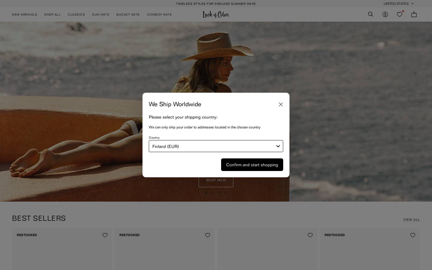 Lackofcolor homepage screenshot