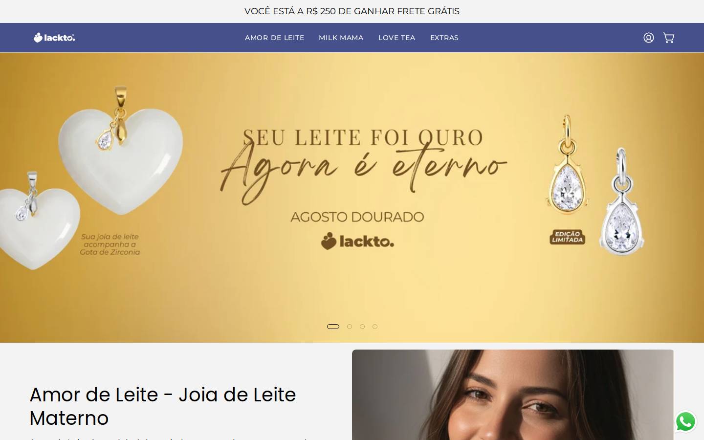 lackto.com.br homepage screenshot