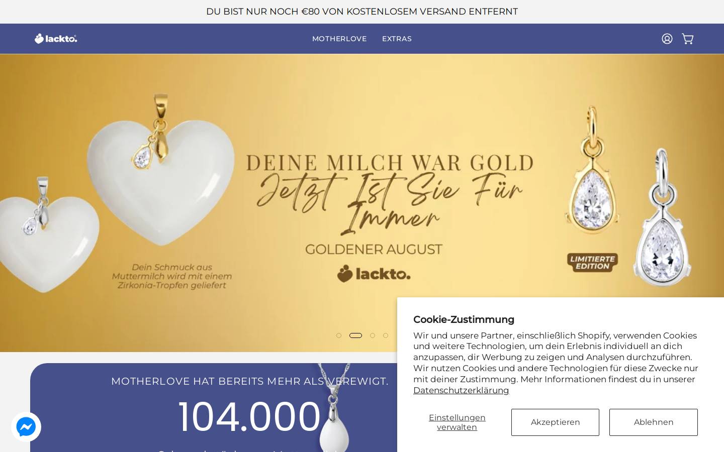 lackto.de homepage screenshot