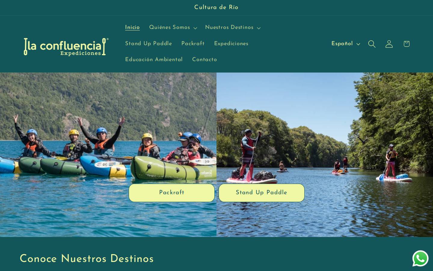 laconfluenciaexpediciones.com homepage screenshot