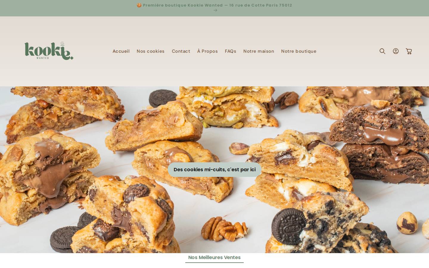 Lacookizerie homepage screenshot
