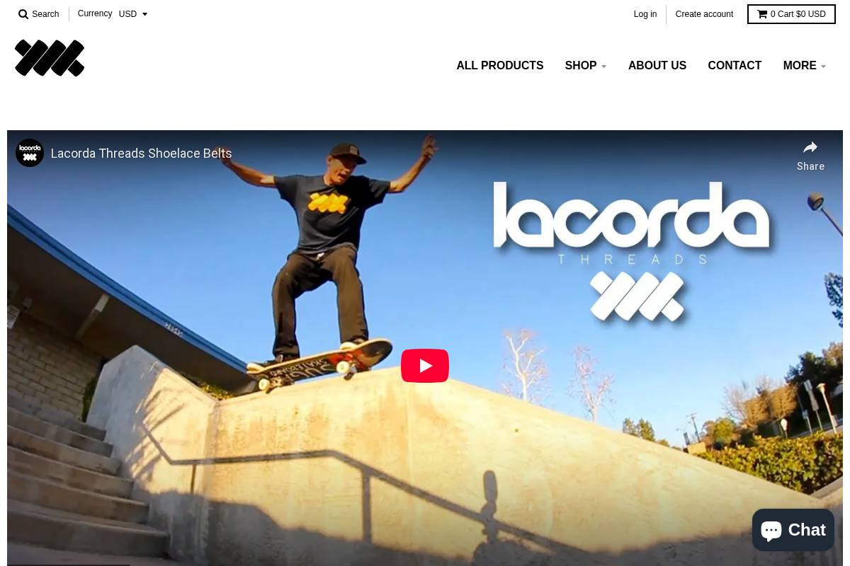 lacordathreads.com homepage screenshot