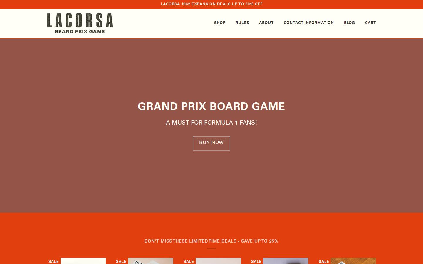 lacorsagame.com homepage screenshot