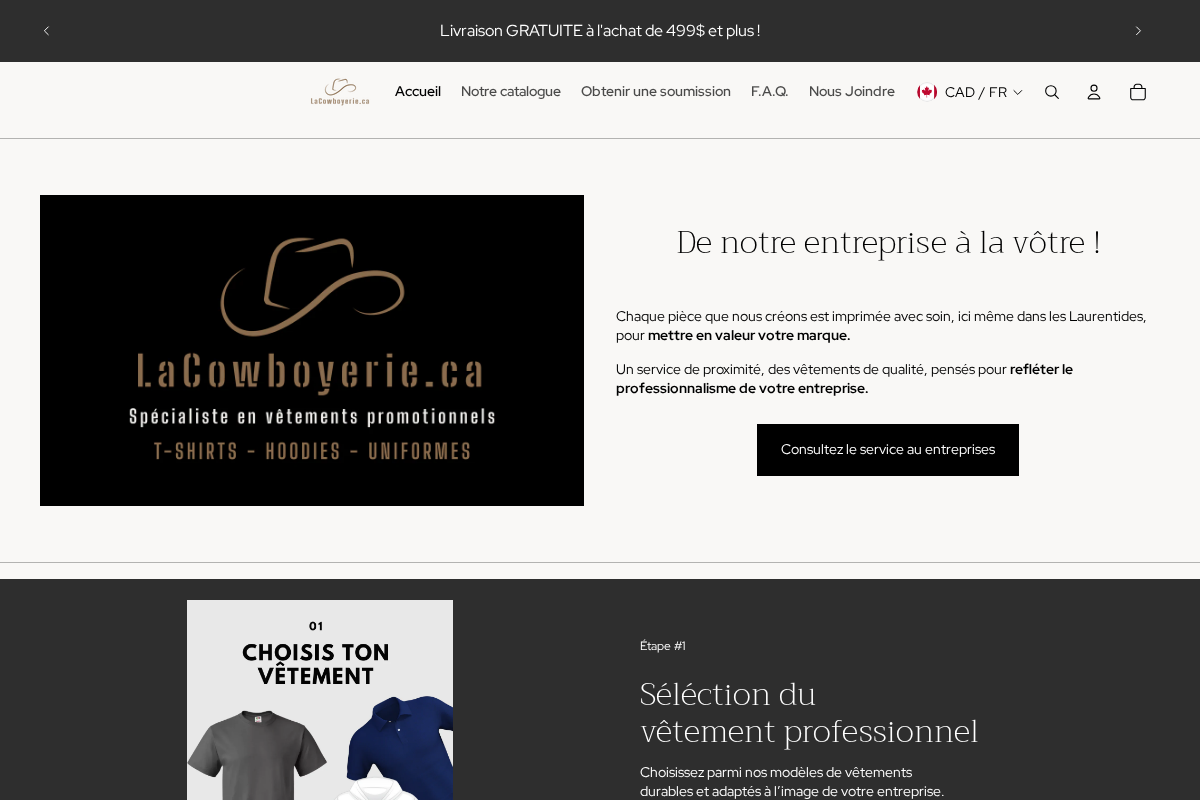 lacowboyerie.ca homepage screenshot